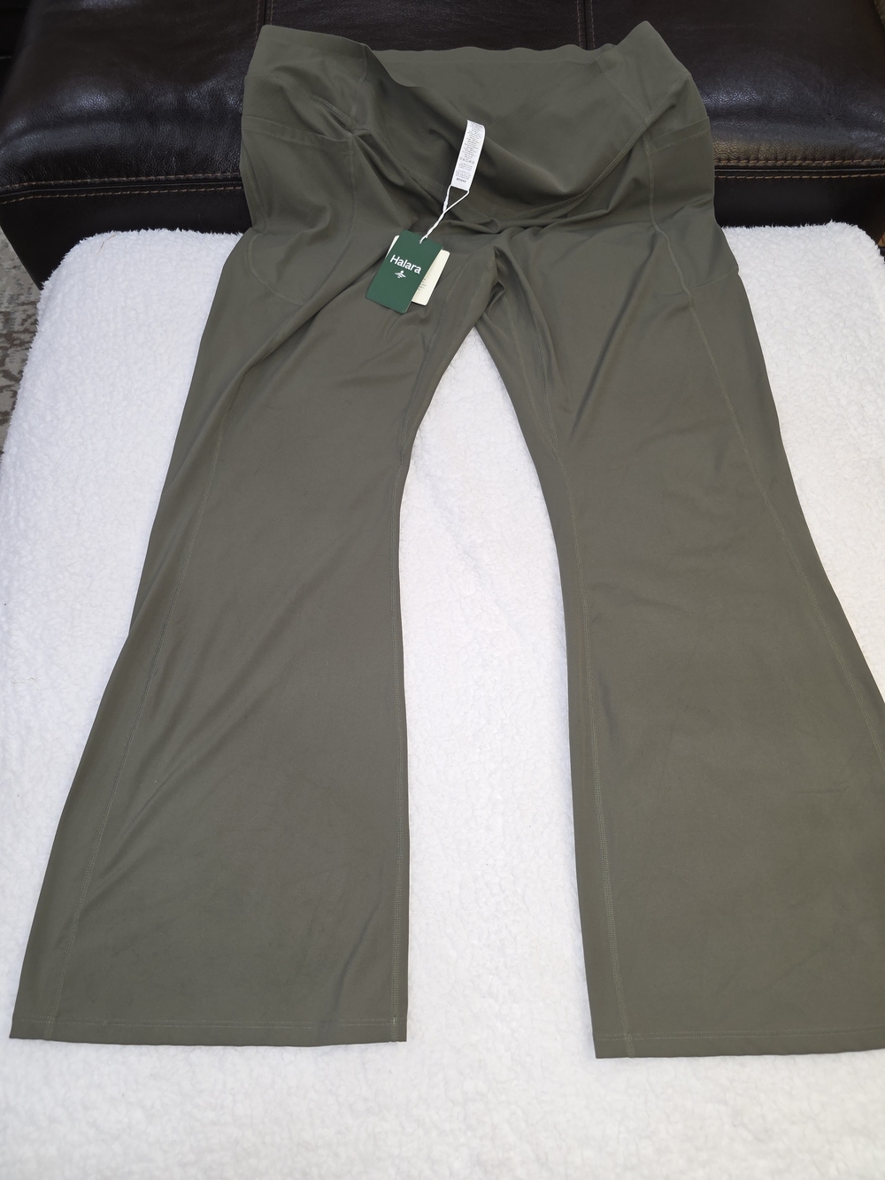 HALARA Plus Size 3xl Bundle Of 2 High-Waist Leggings in Olive And Navy Sculpting - Picture 6 of 9